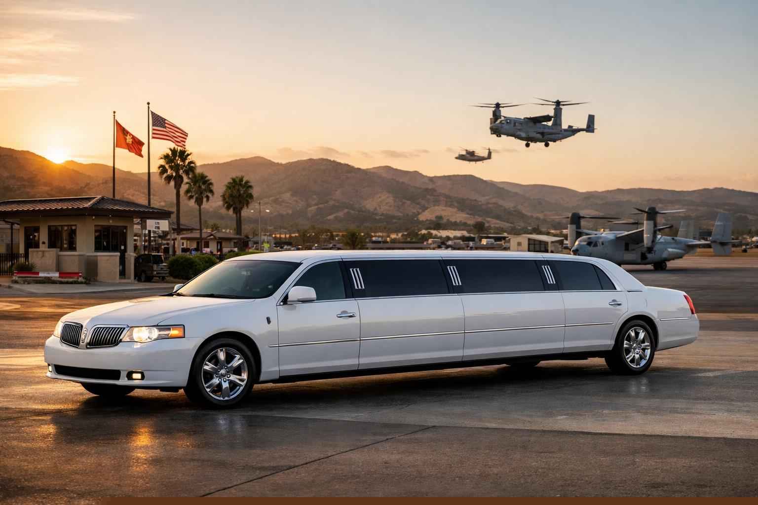 White Limo Rental Near Me Camp Pendleton South Ca