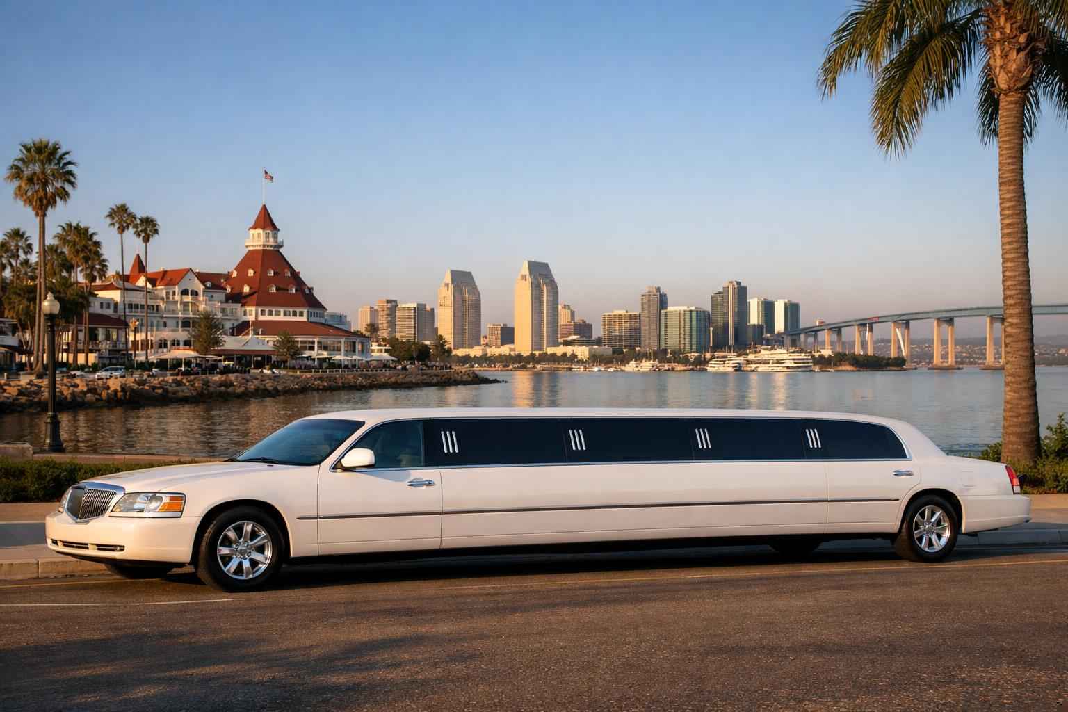 White Limo Rental Near Me Coronado Ca