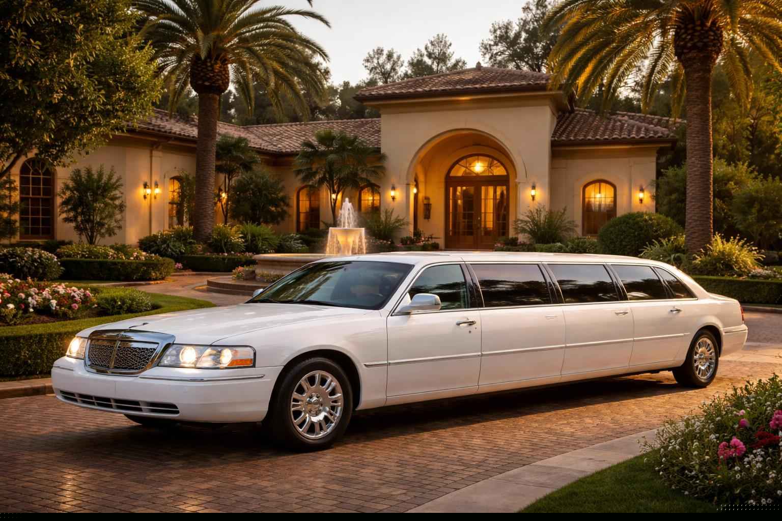 White Limo Rental Near Me In Fairbanks Ranch Ca