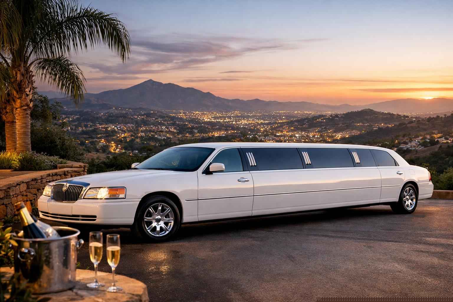White Limo Rental Near Me Vista Ca