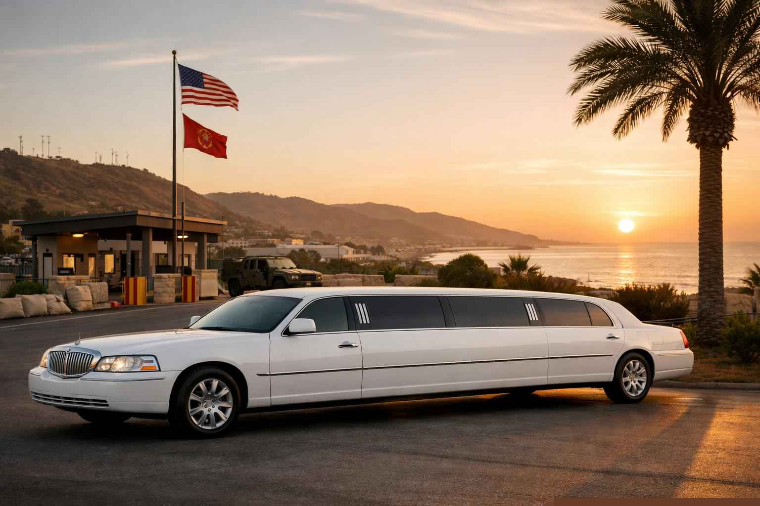 White Limo Rental Services In Camp Pendleton South California