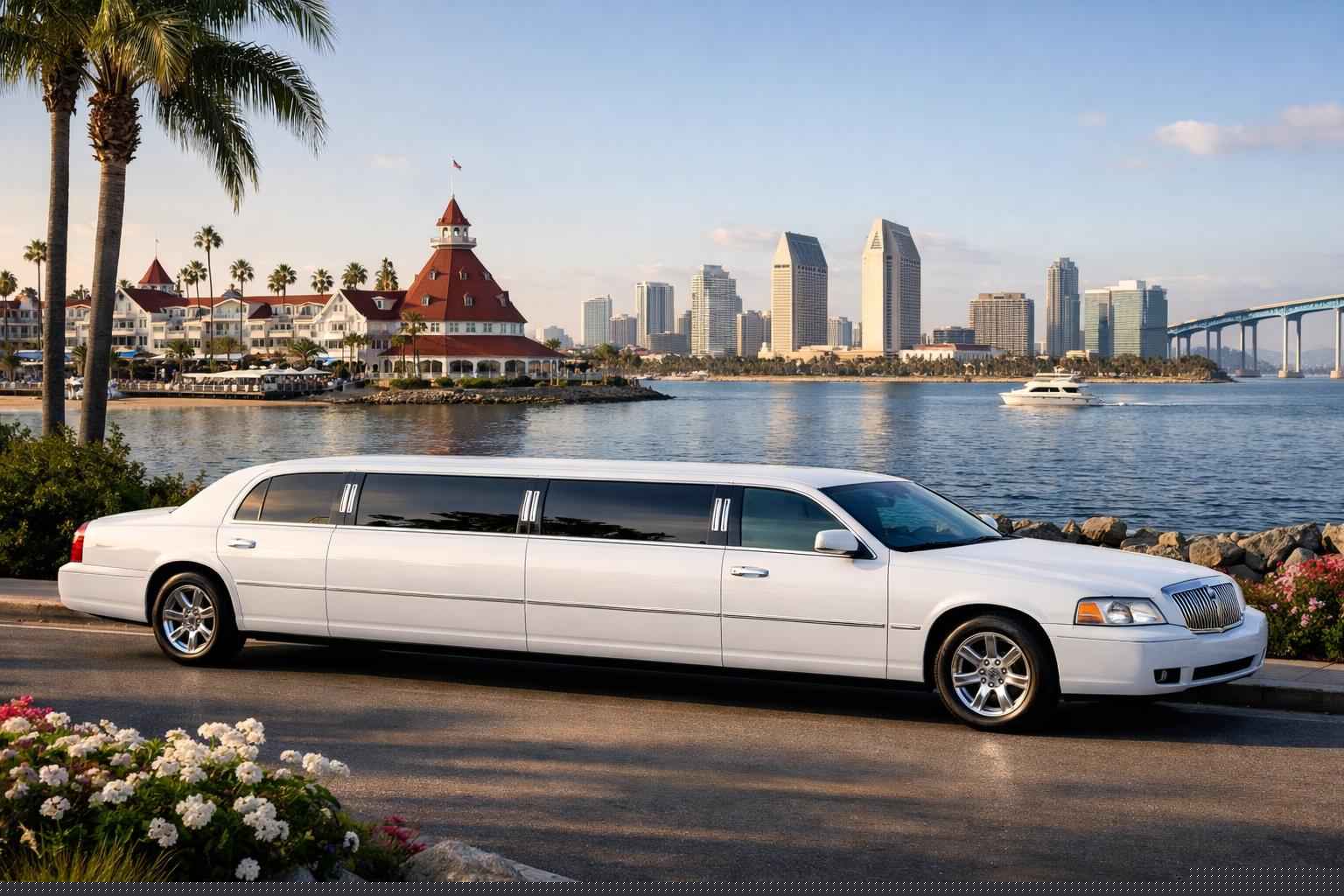 White Limo Rental Services In Coronado California