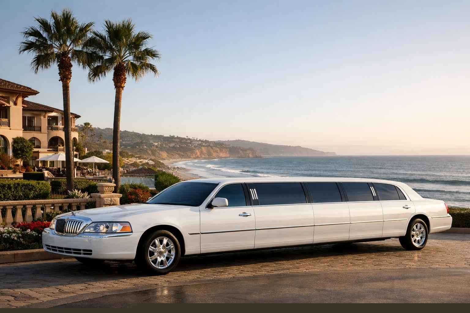 White Limo Rental Services In Del Mar California