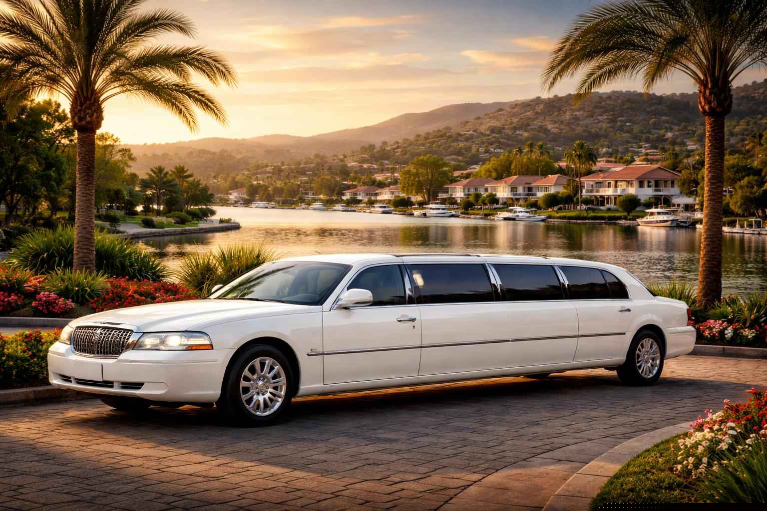 White Limo Rental Services In Lake San Marcos California