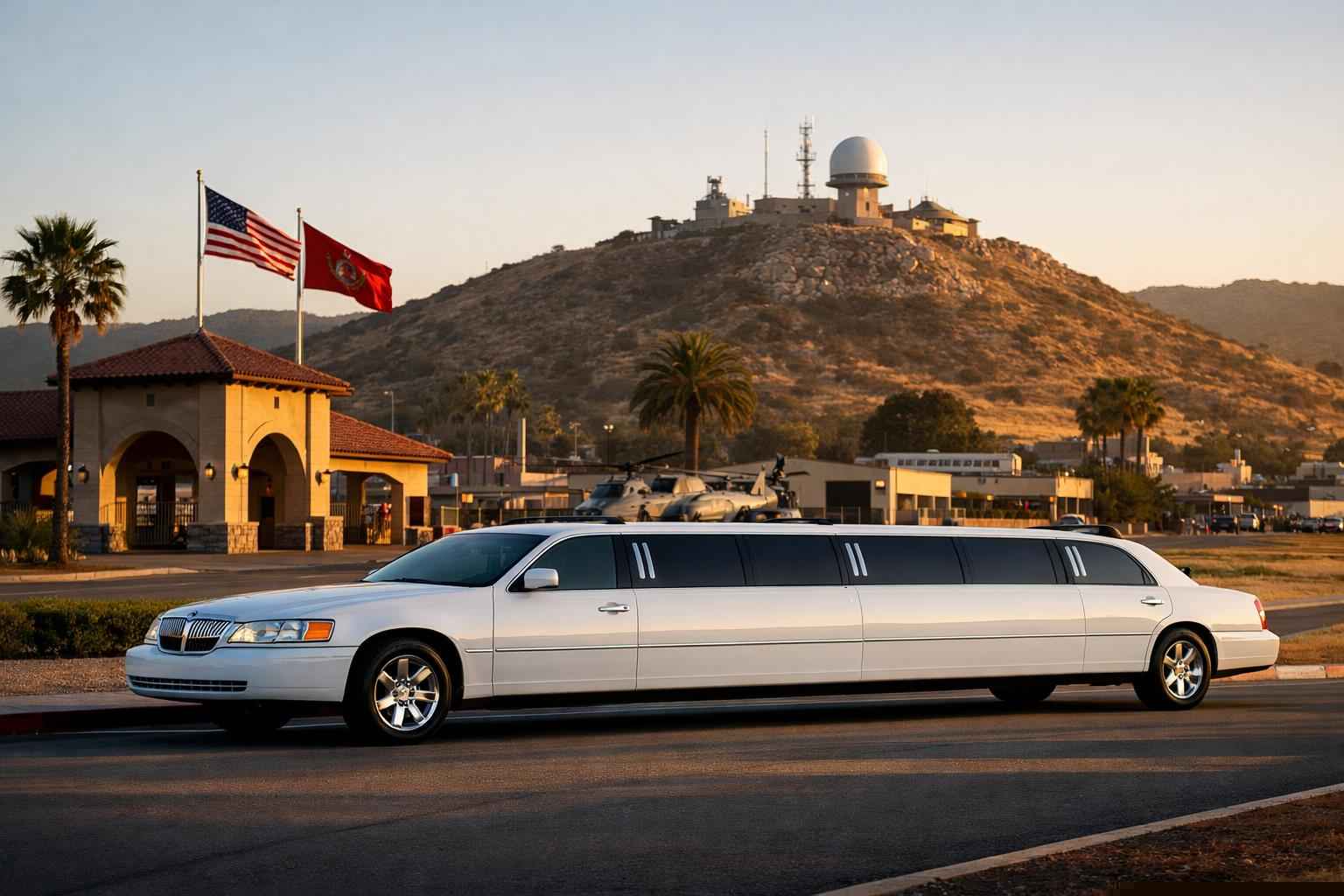 White Limo Rental In Camp Pendleton Mainside California White Limo Service Camp Pendleton Mainside Ca