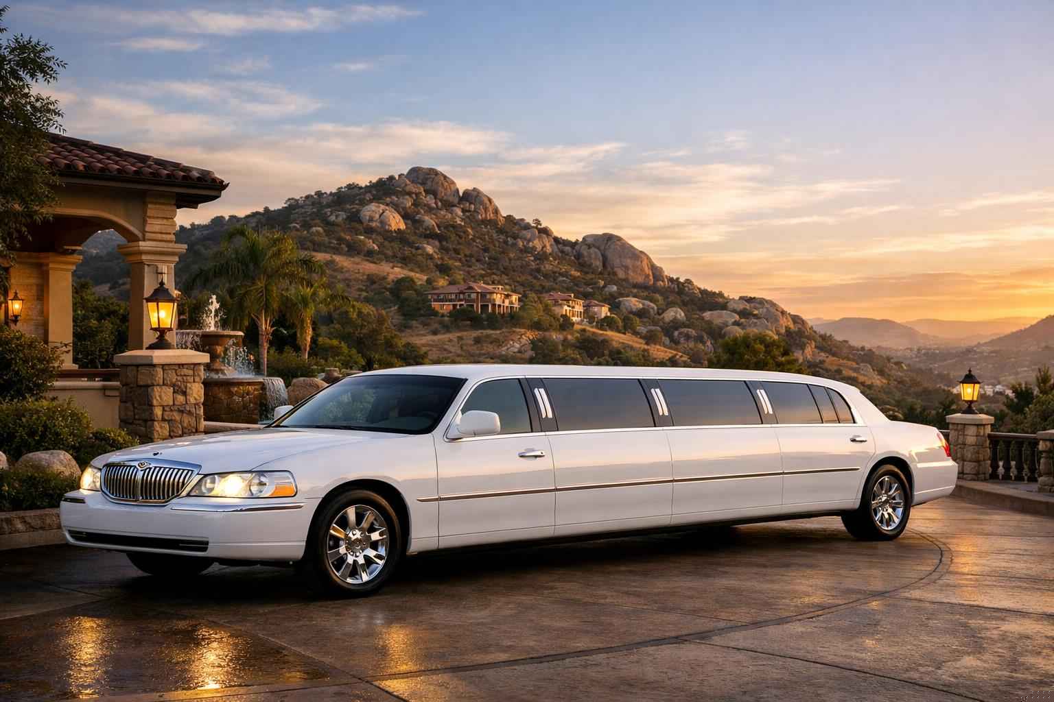 White Limo Rental In Granite Hills California White Limo Service Granite Hills Ca