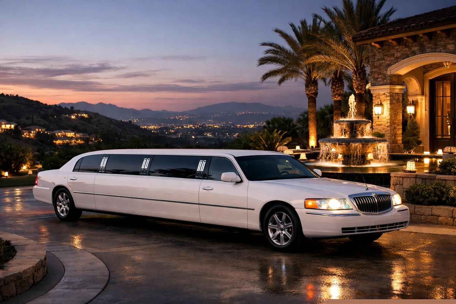 White Limo Rental In Poway California White Limo Service Poway Ca