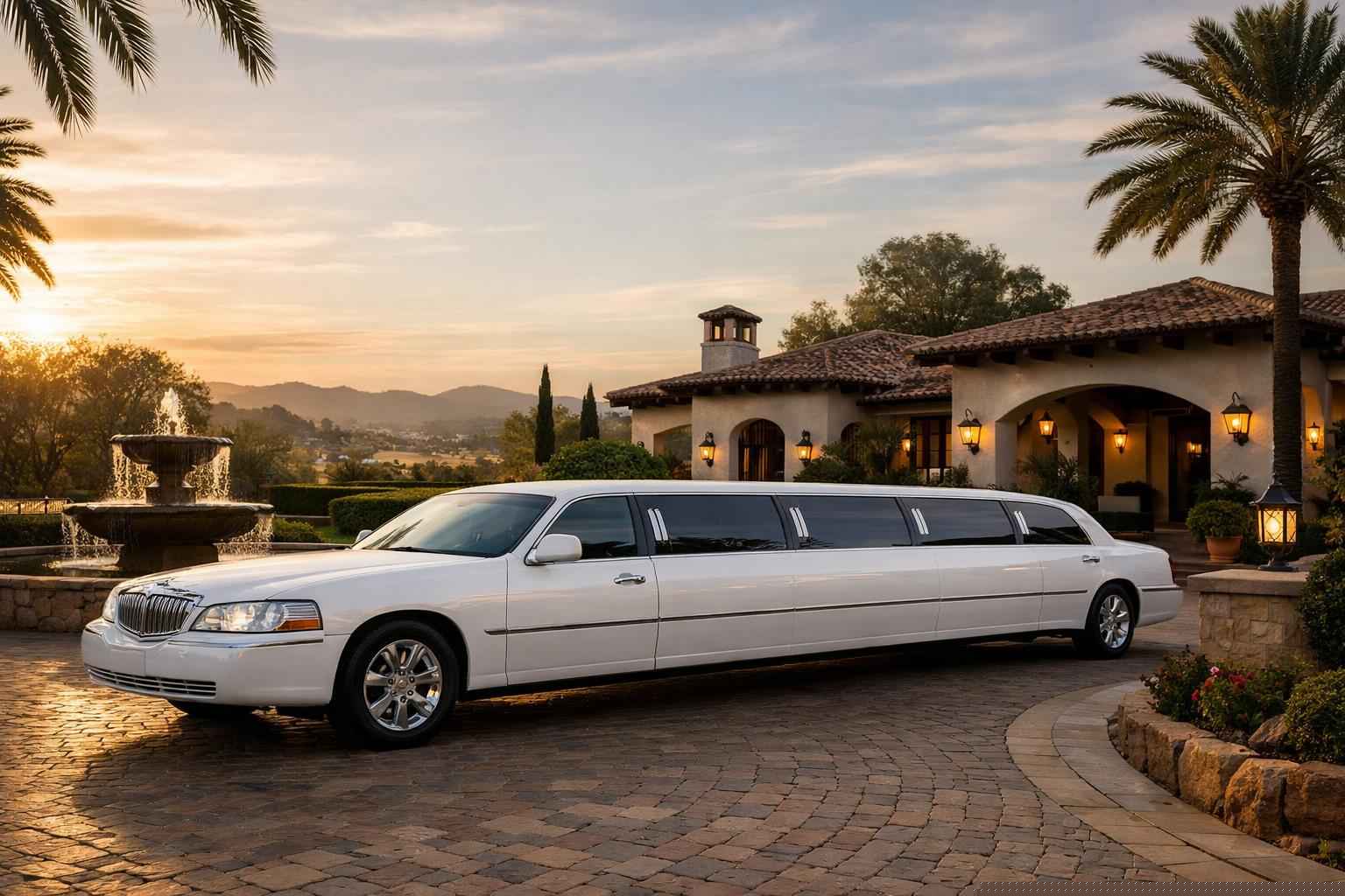 White Limo Rental In Rancho Santa Fe California White Limo Service Rancho Santa Fe Ca
