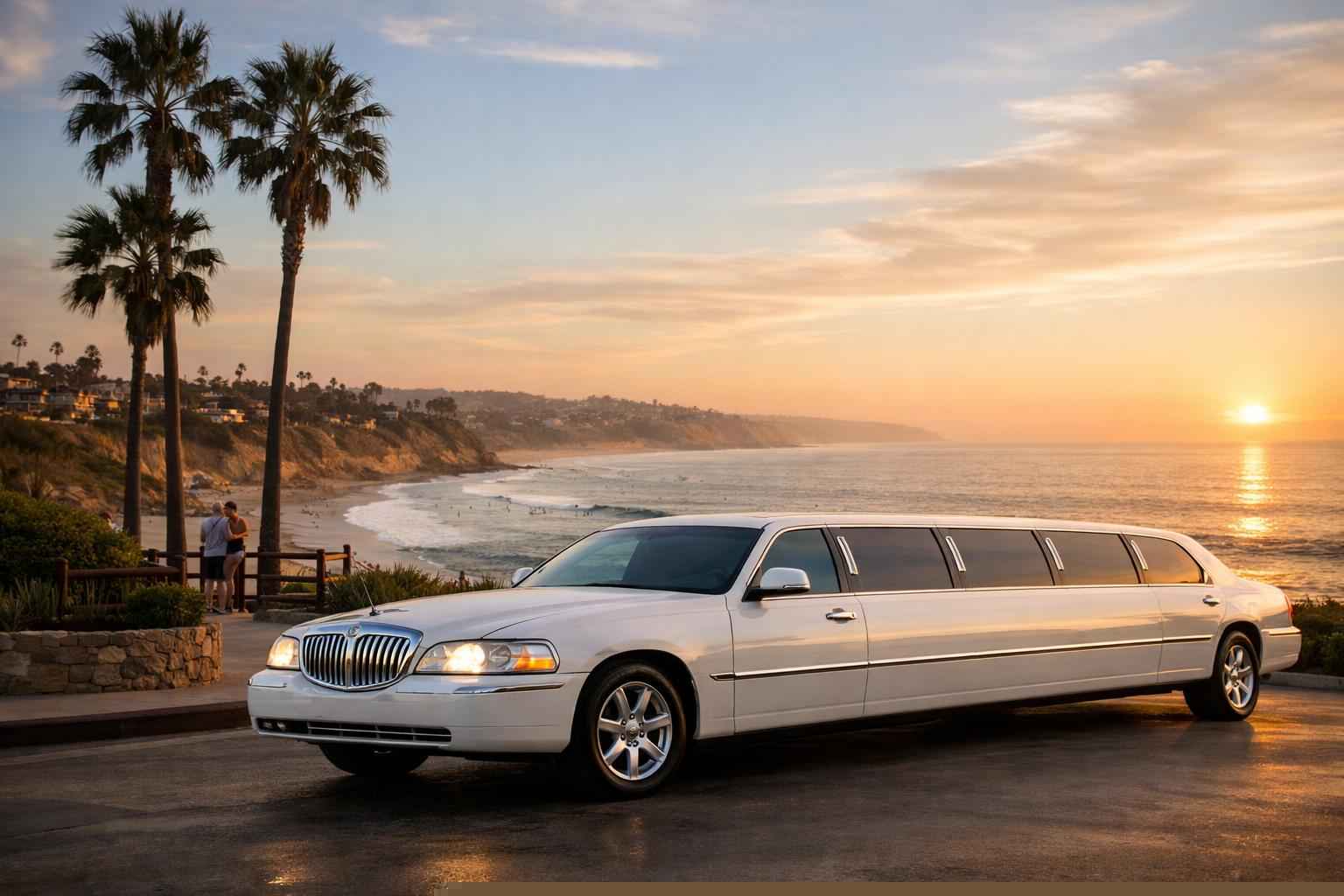 White Limo Rental In Solana Beach California White Limo Service Solana Beach Ca
