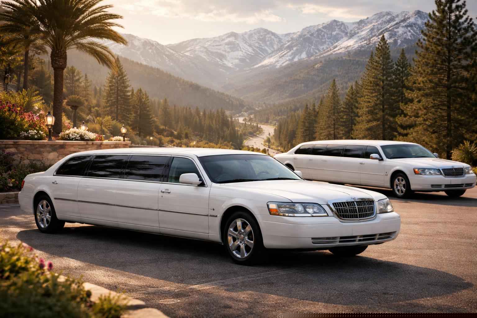 White Limousines In Alpine California