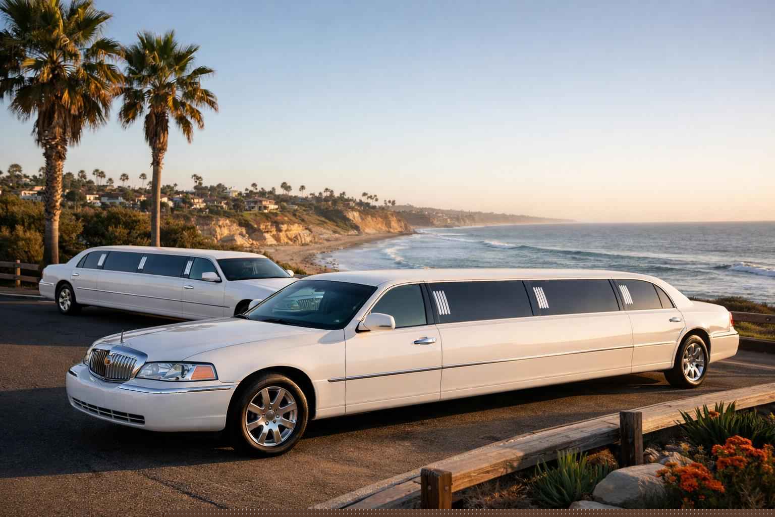 White Limousines In Encinitas California
