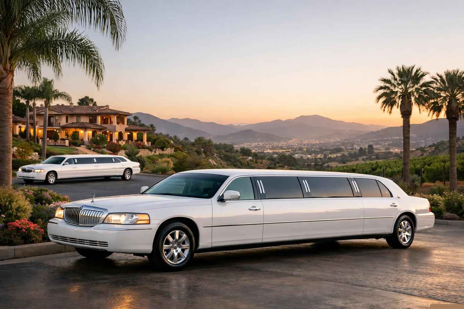 White Limousines In Escondido California