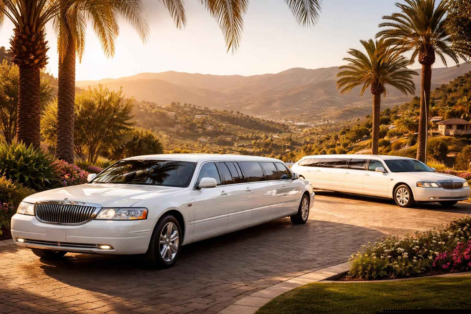 White Limousines In Jamul California