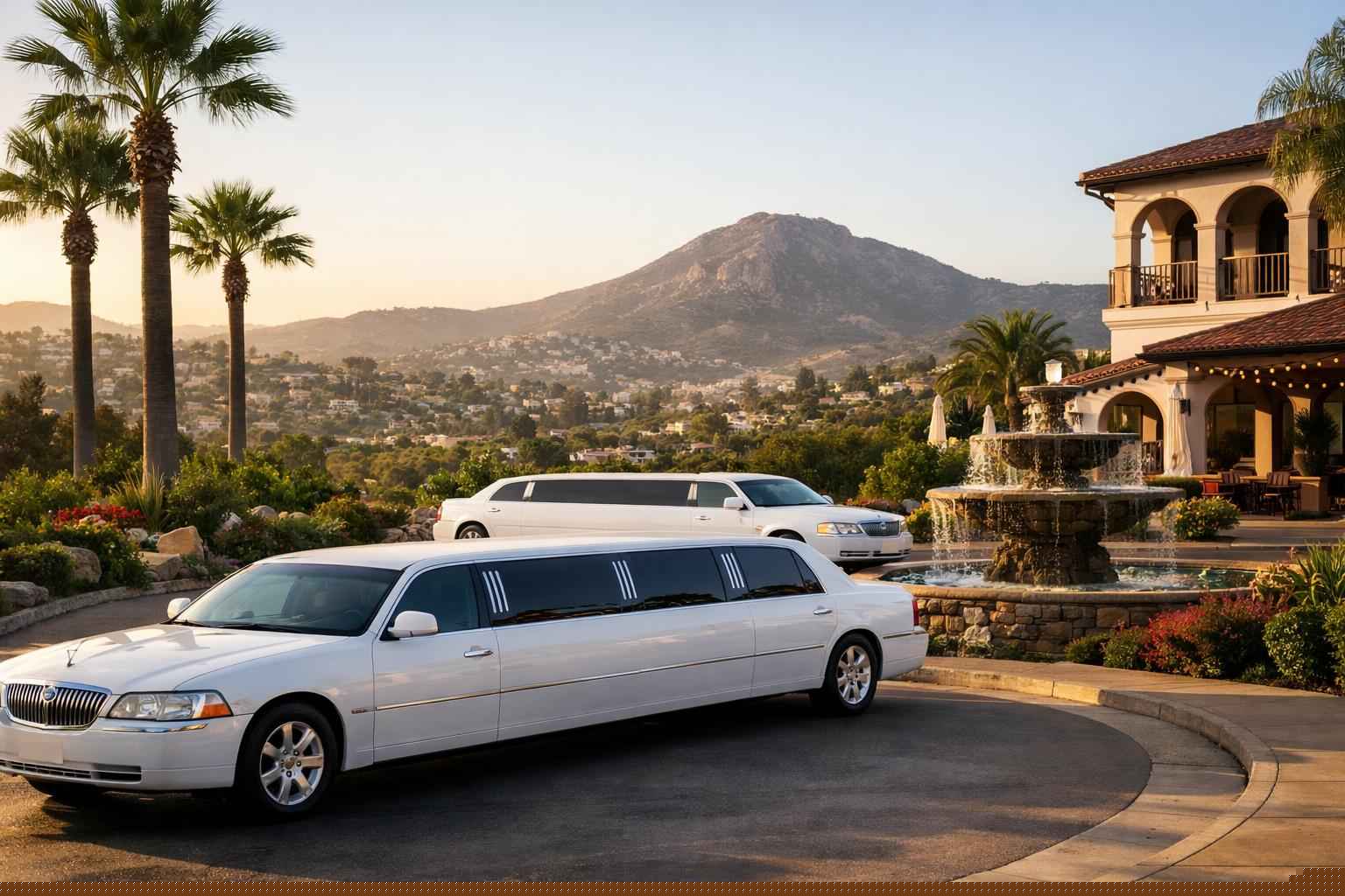 White Limousines In La Mesa California