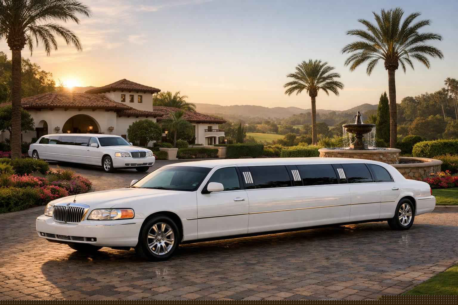 White Limo Rental In Rancho Santa Fe California White Limousines In Rancho Santa Fe California