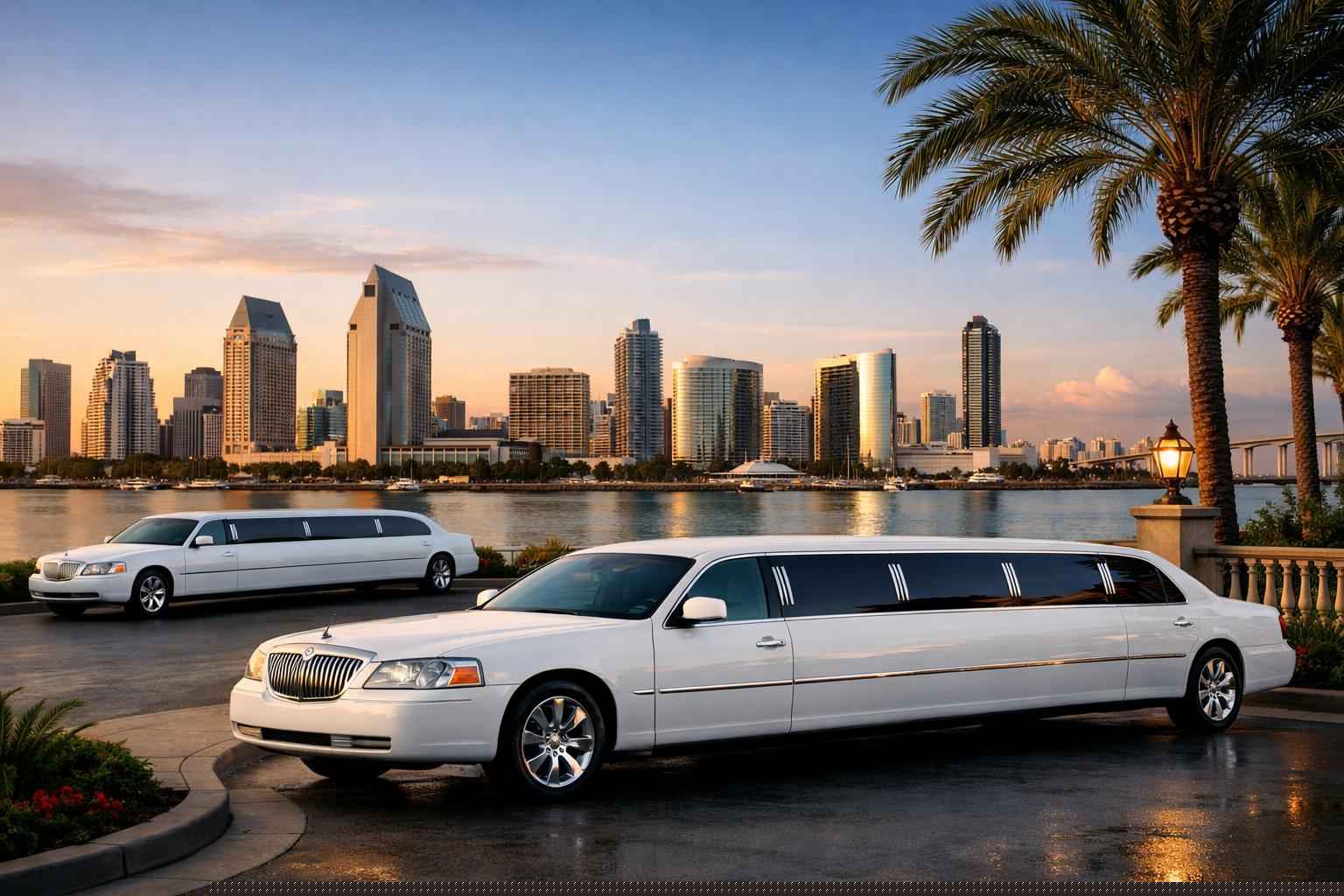 White Limousines In San Diego California