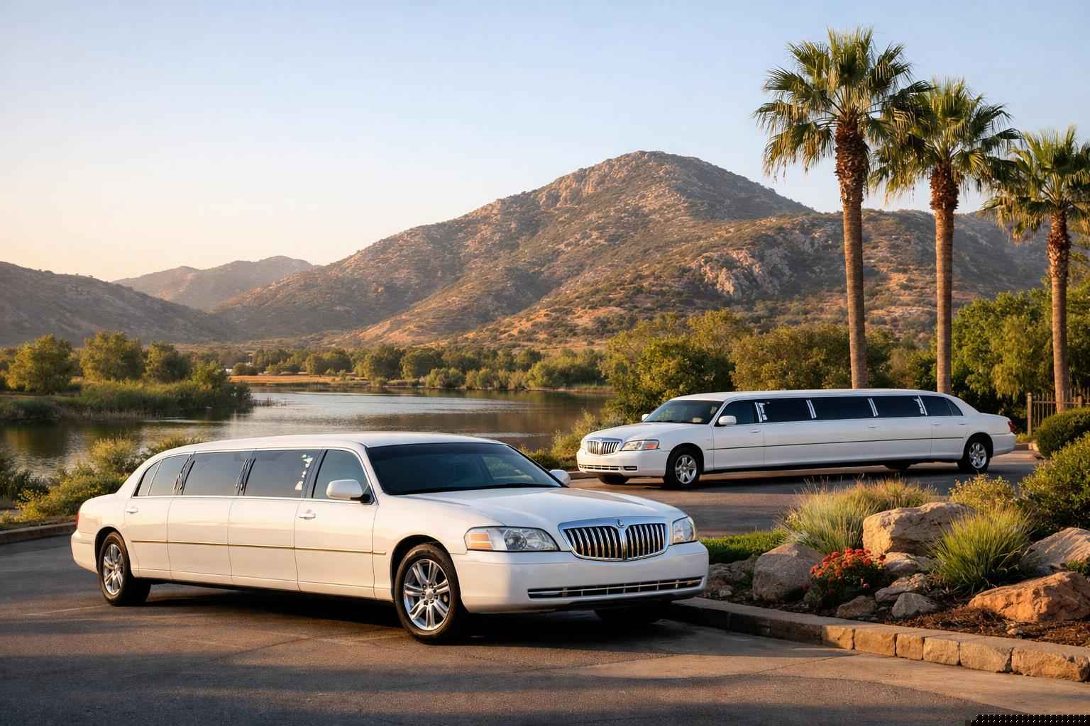 White Limousines In Santee California