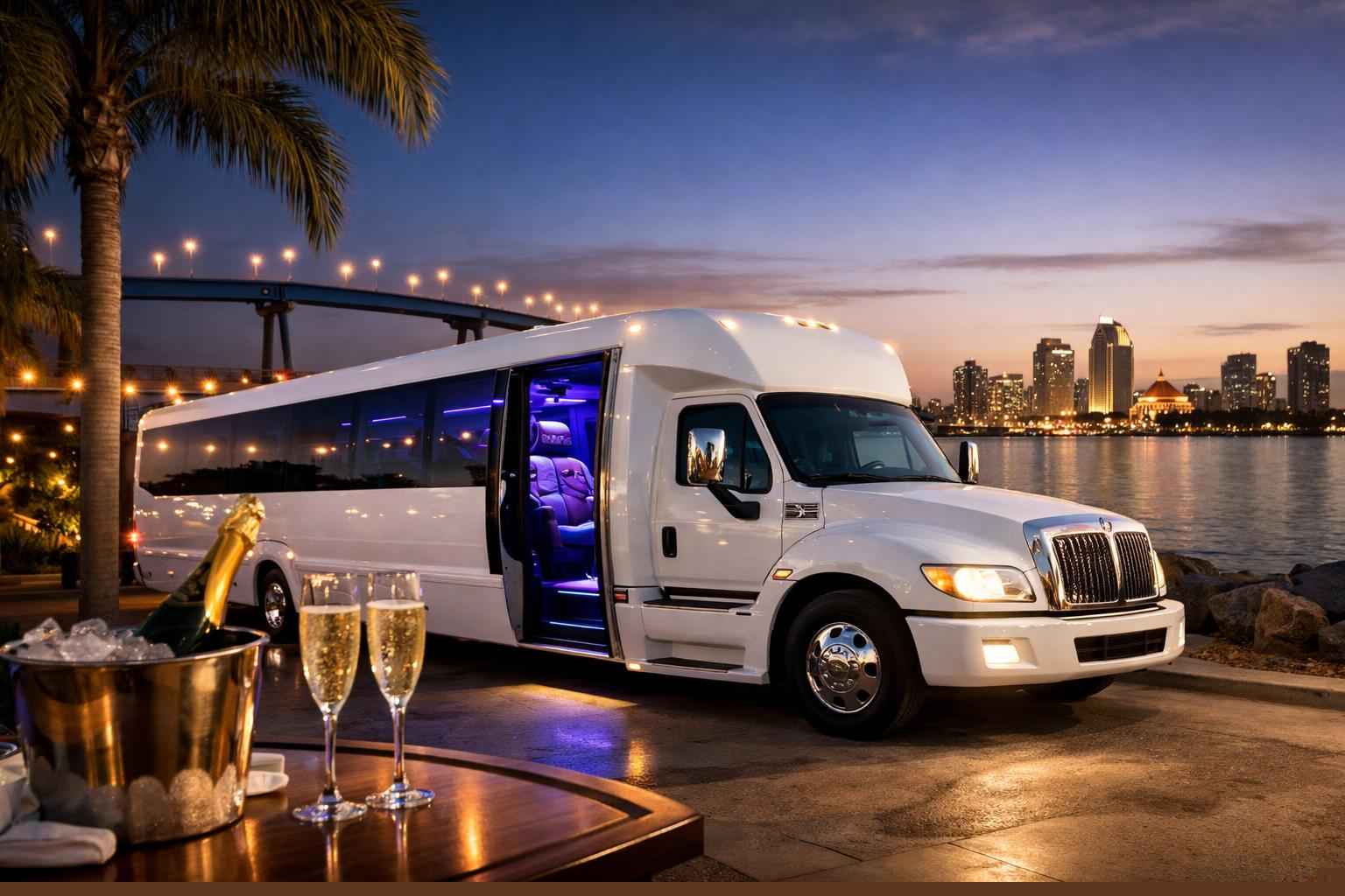 White Party Bus Rental Coronado Ca