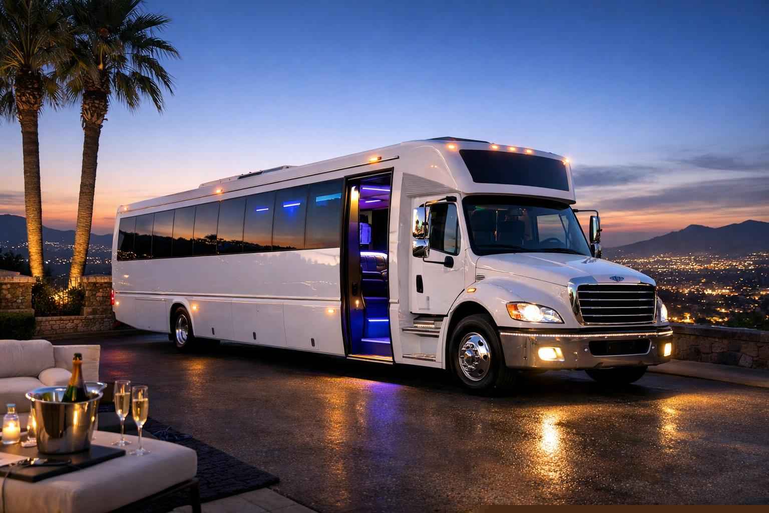 White Party Bus Rental Escondido Ca