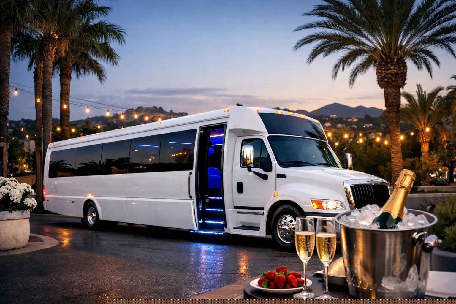 White Party Bus Rental Lemon Grove Ca