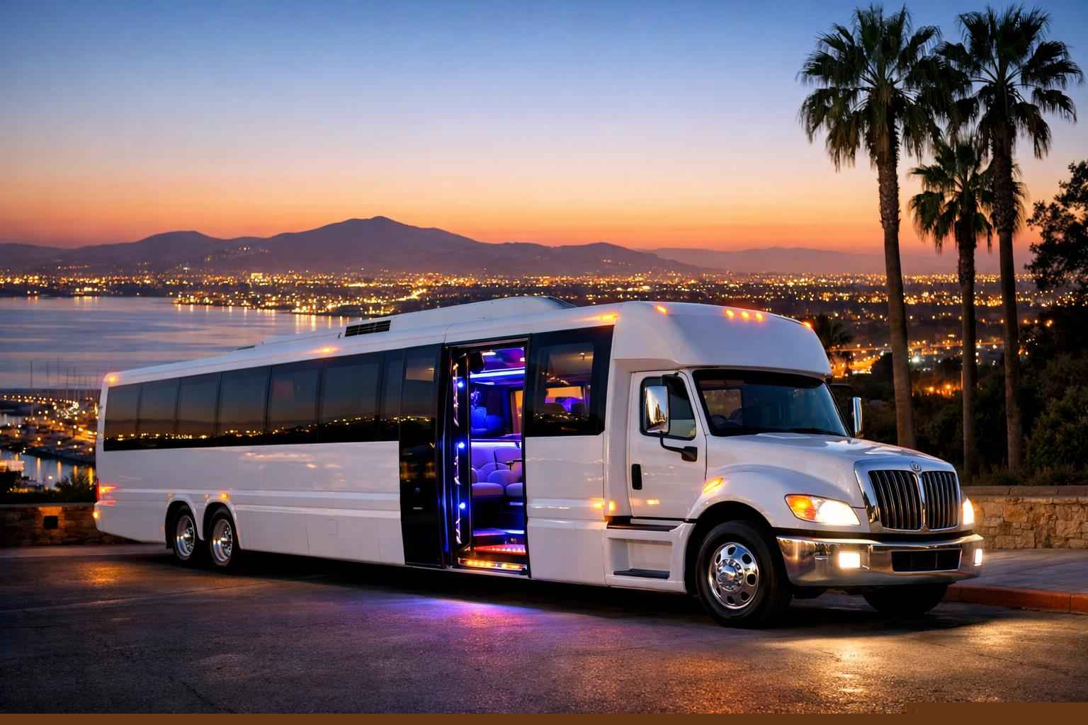 White Party Bus Rental Near Me Chula Vista Ca