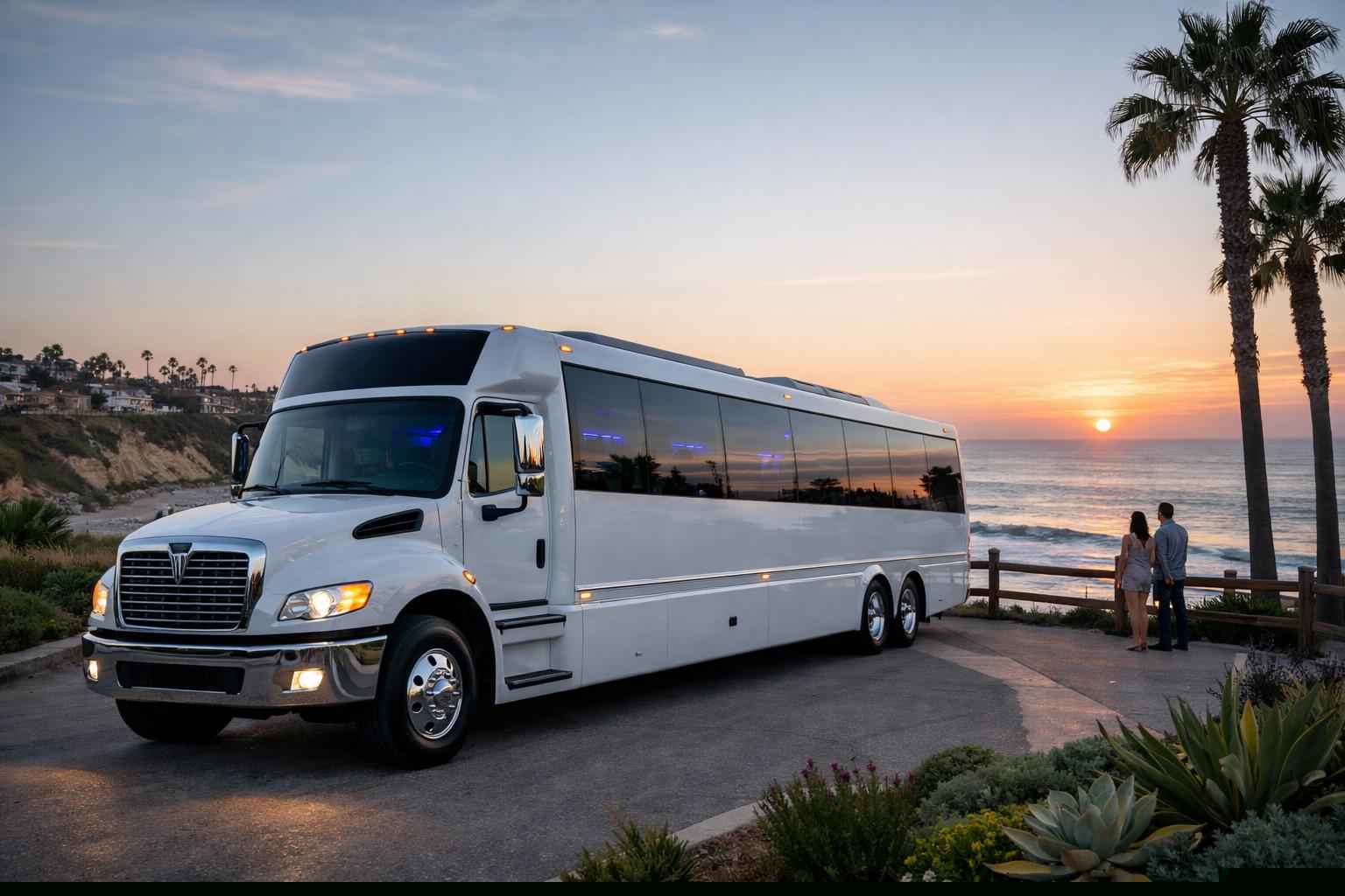 White Party Bus Rental Near Me Encinitas Ca