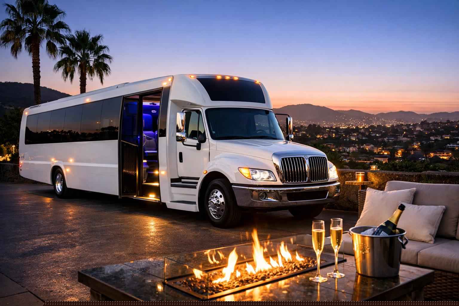 White Party Bus Rental Near Me La Mesa Ca