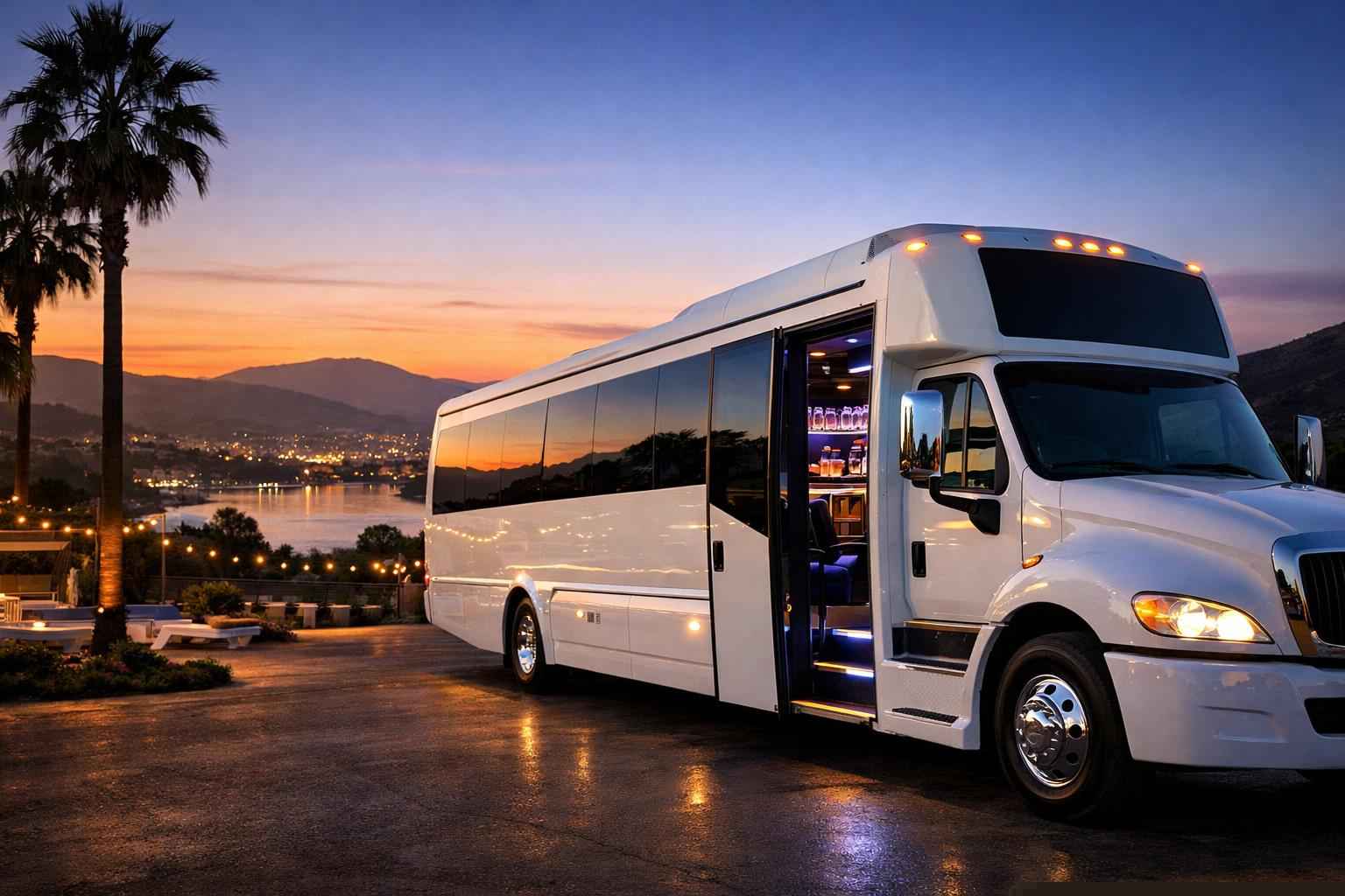 White Party Bus Rental Near Me San Marcos Ca