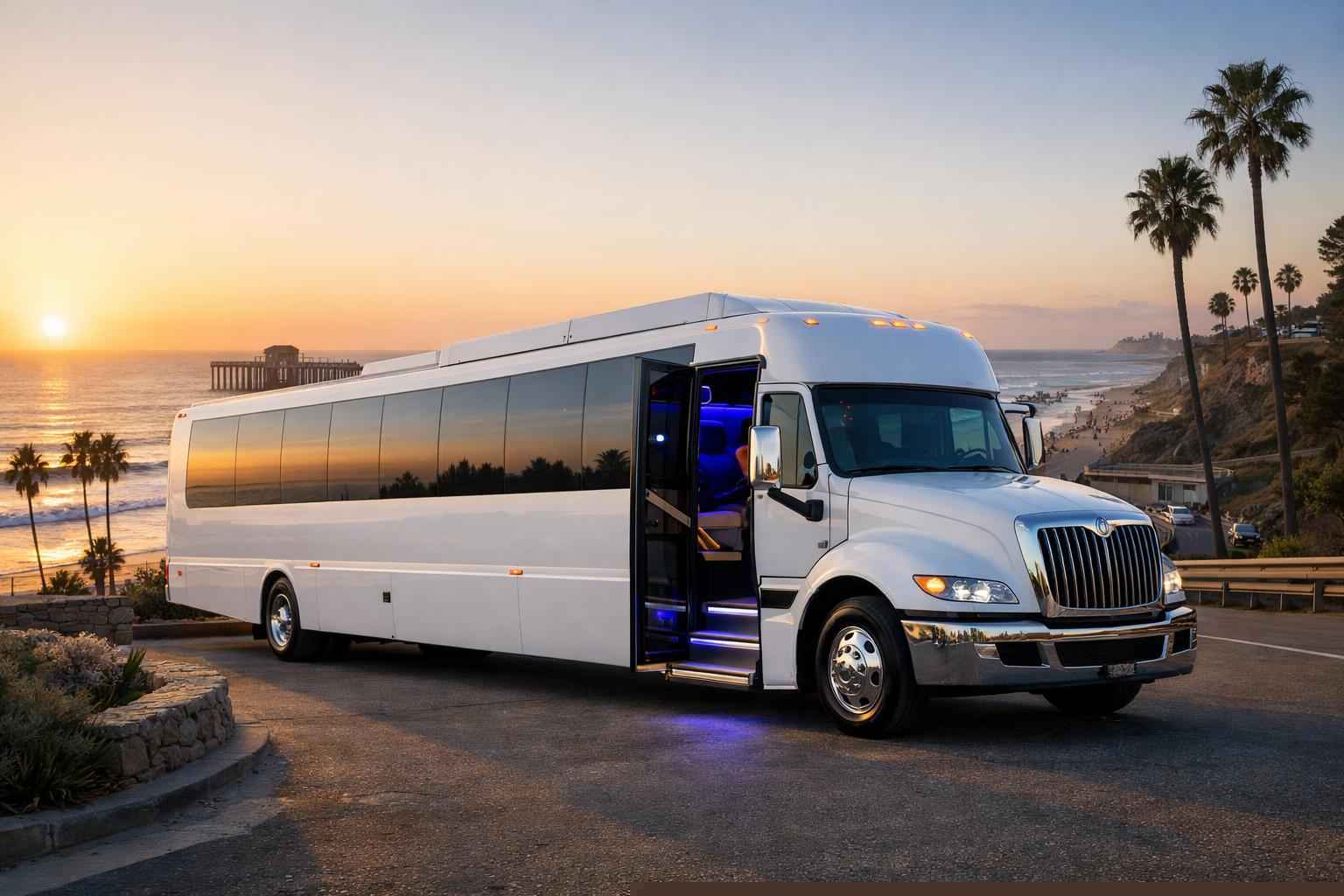White Party Bus Rental Oceanside Ca
