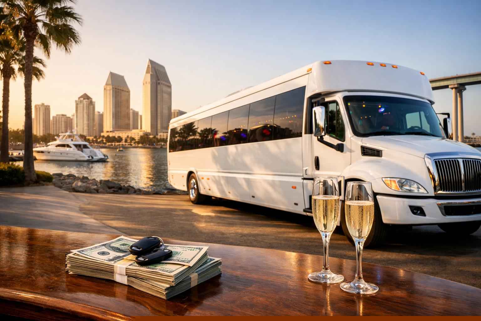 White Party Bus Rental Prices In Coronado Ca