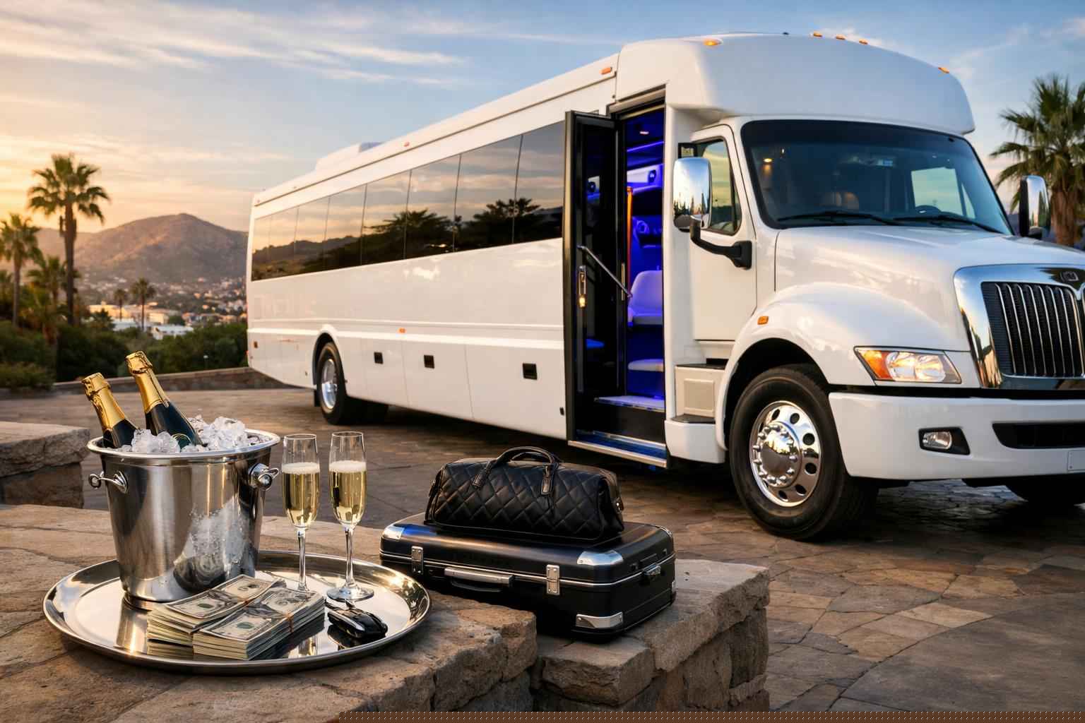 White Party Bus Rental Prices In El Cajon Ca