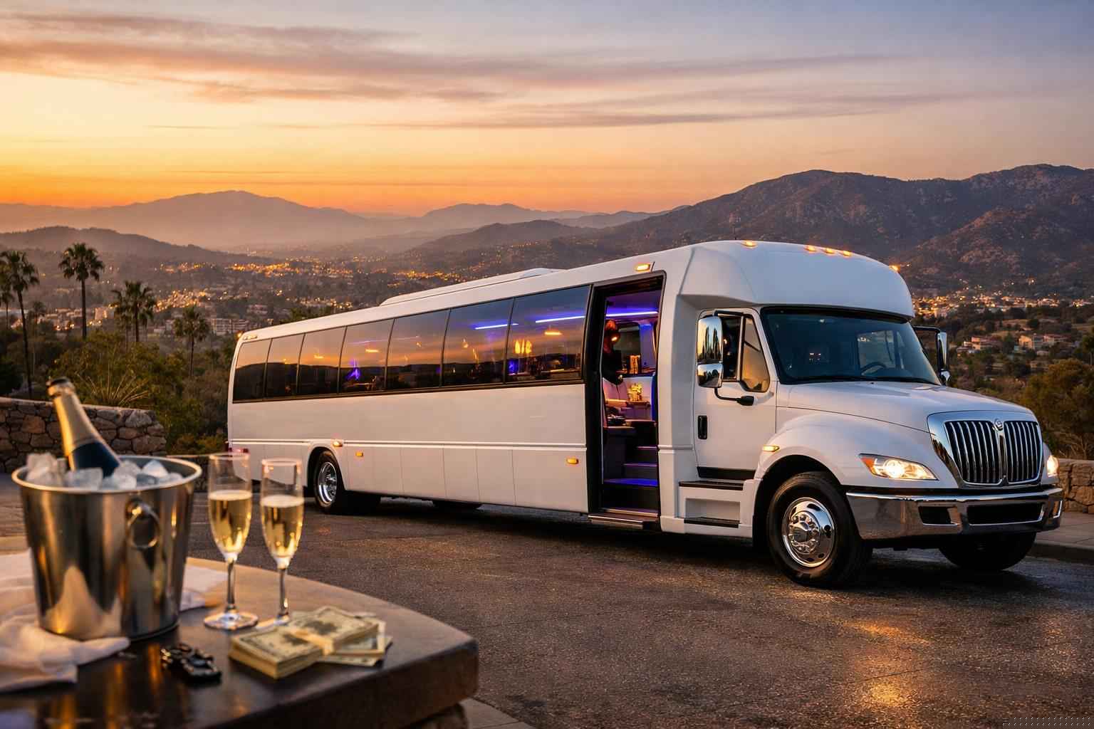 White Party Bus Rental Prices In Escondido Ca