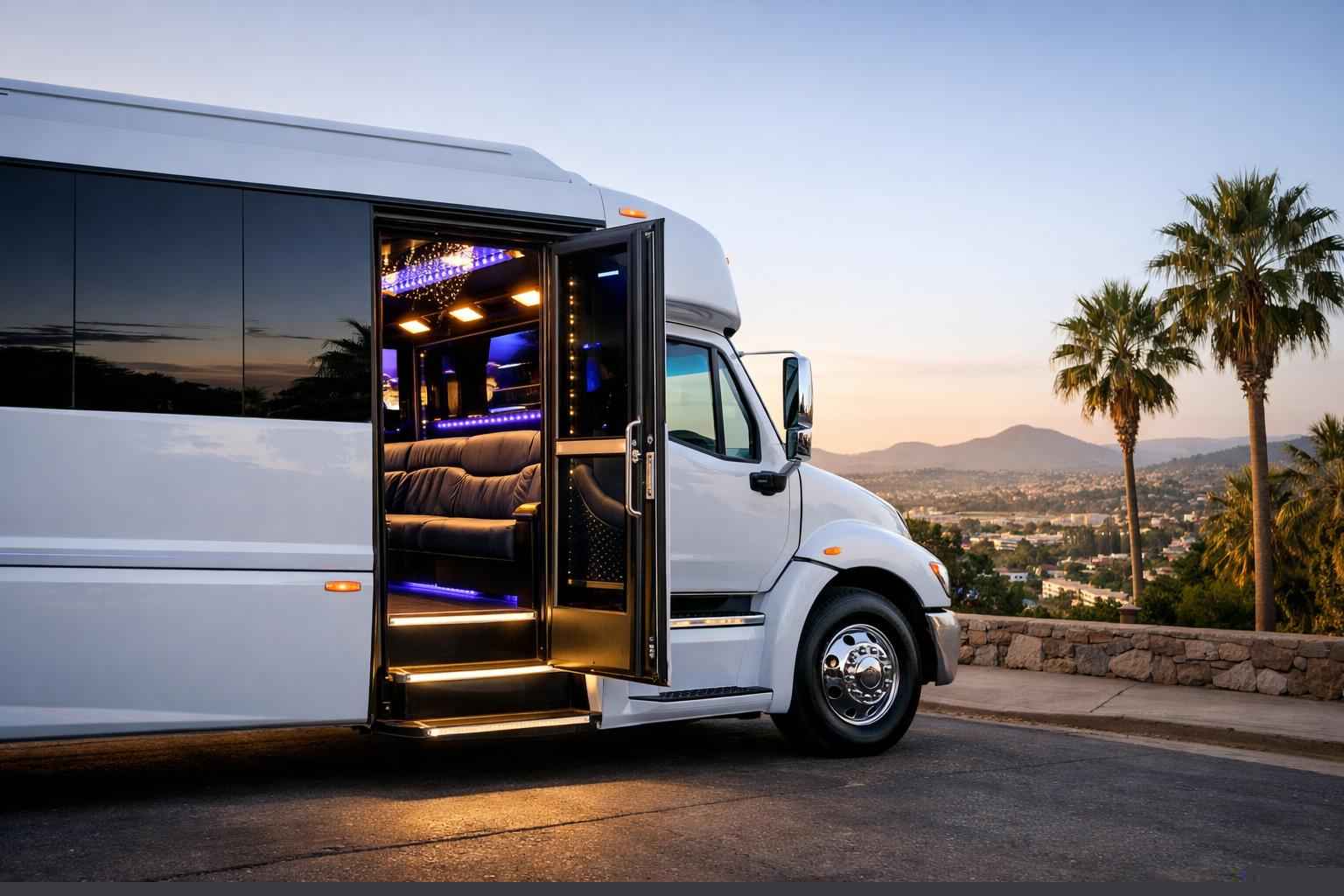 White Party Bus Rental Prices In La Mesa Ca