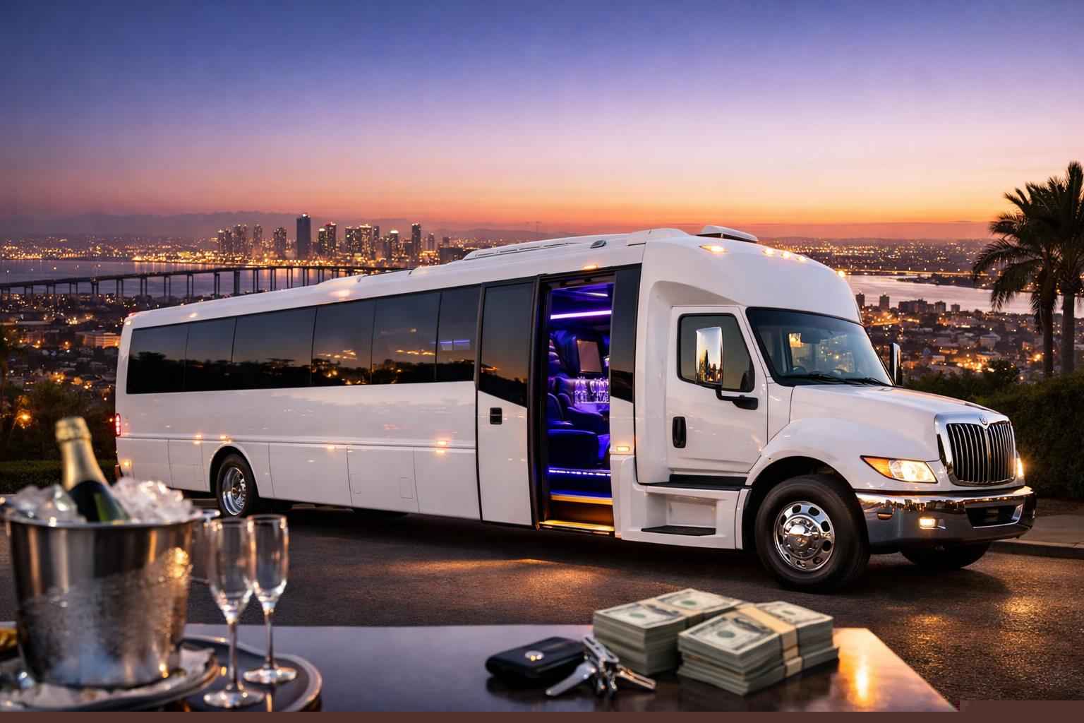White Party Bus Rental Prices In National City Ca