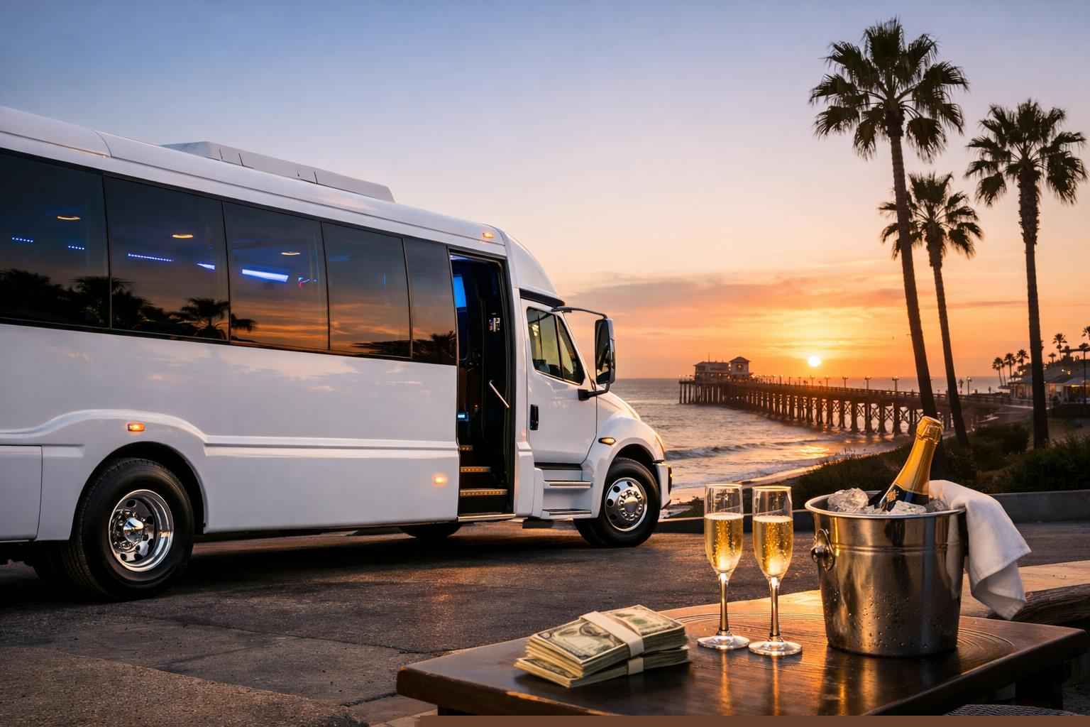White Party Bus Rental Prices In Oceanside Ca