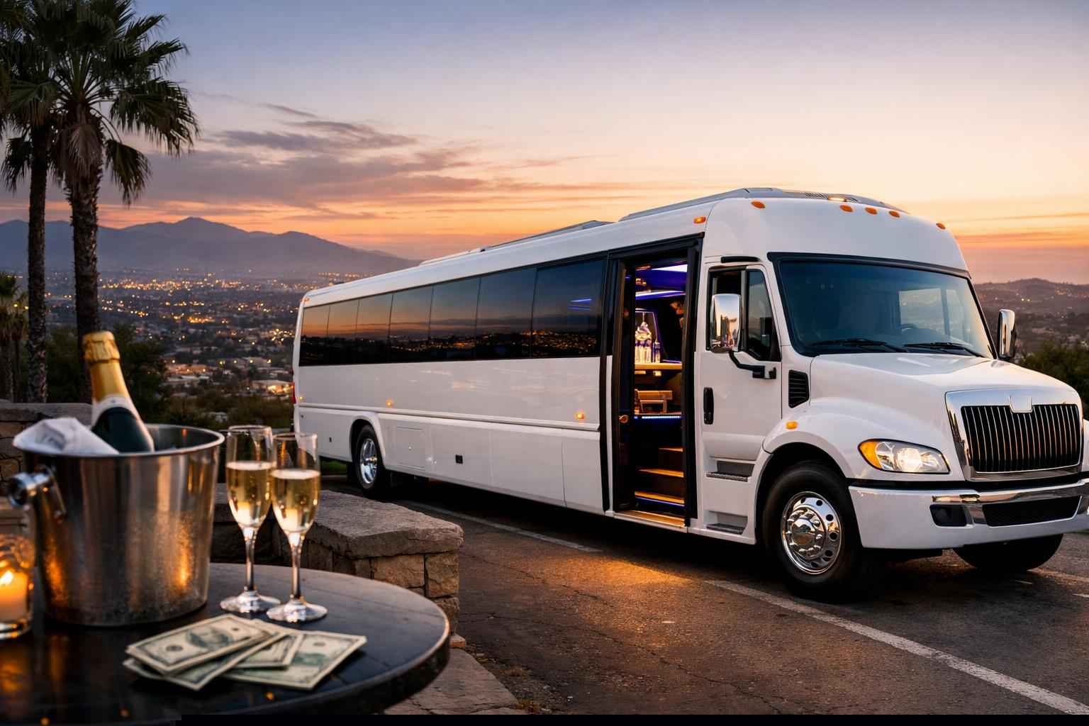 White Party Bus Rental Prices In Vista Ca