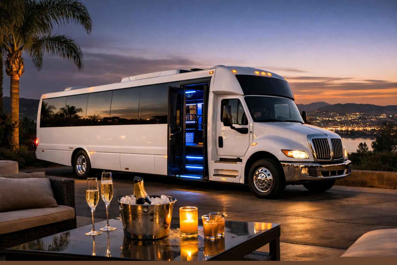 White Party Bus Rental San Marcos Ca