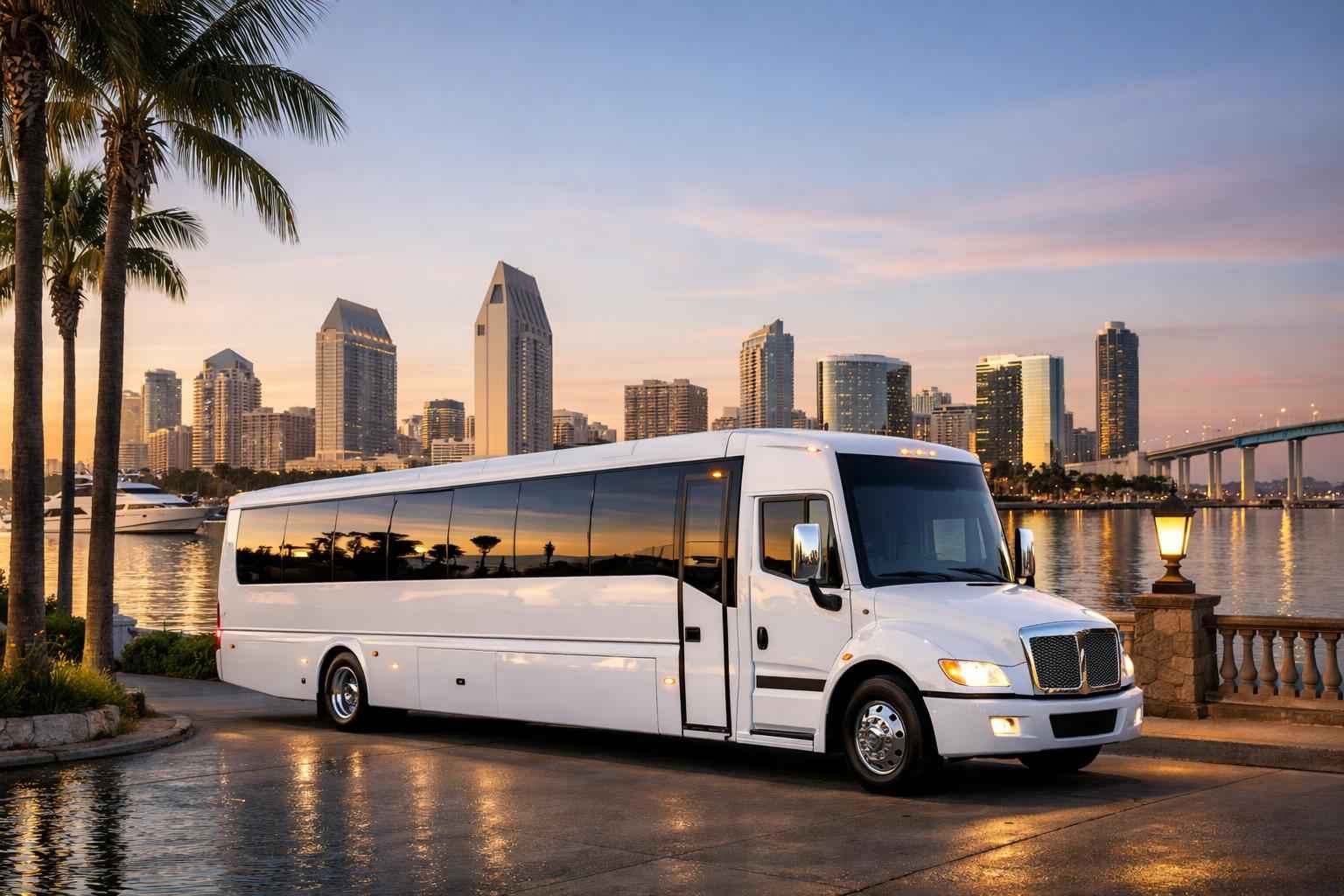 White Party Bus Rental Services In Coronado California