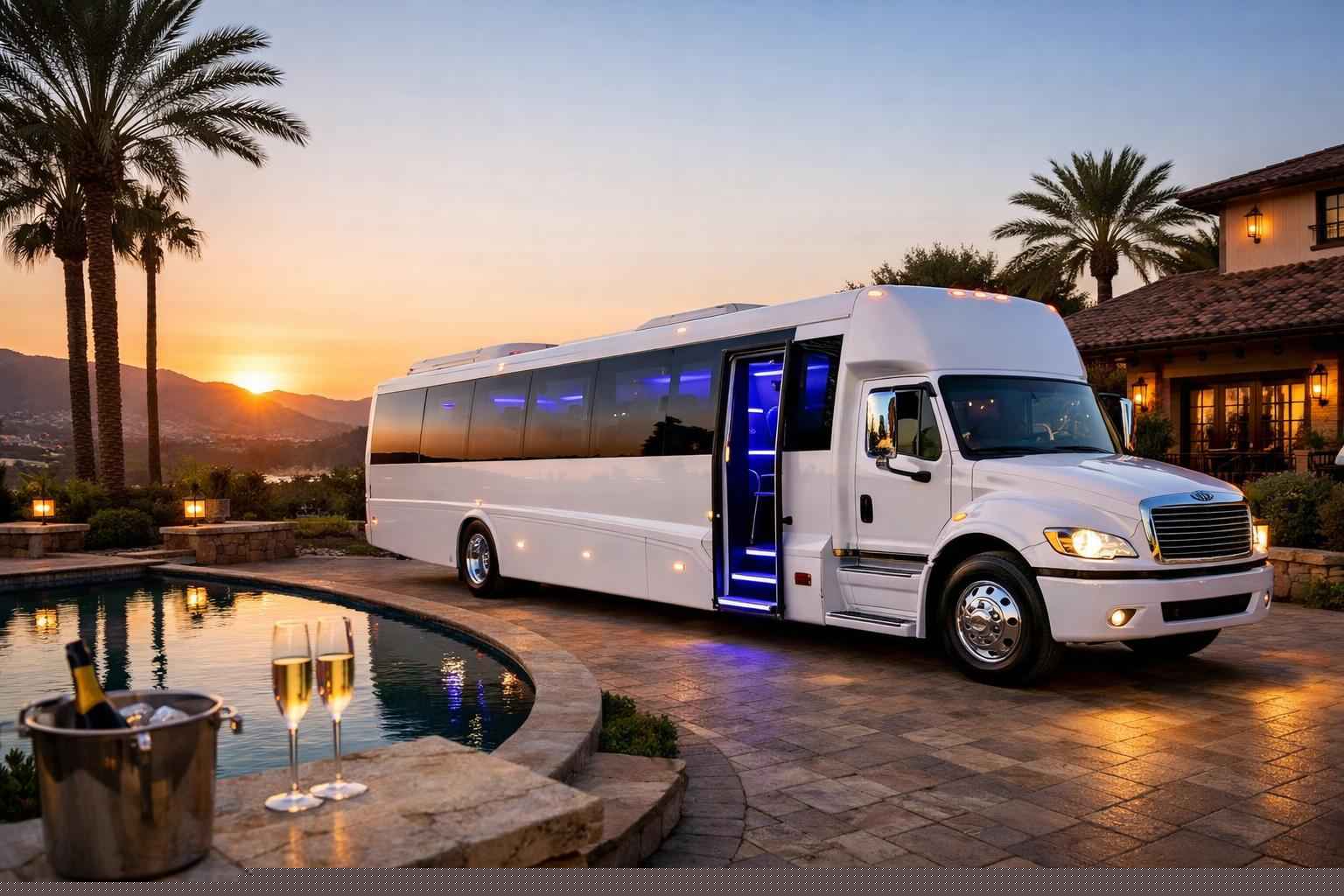 White Party Bus Rental Services In Escondido California