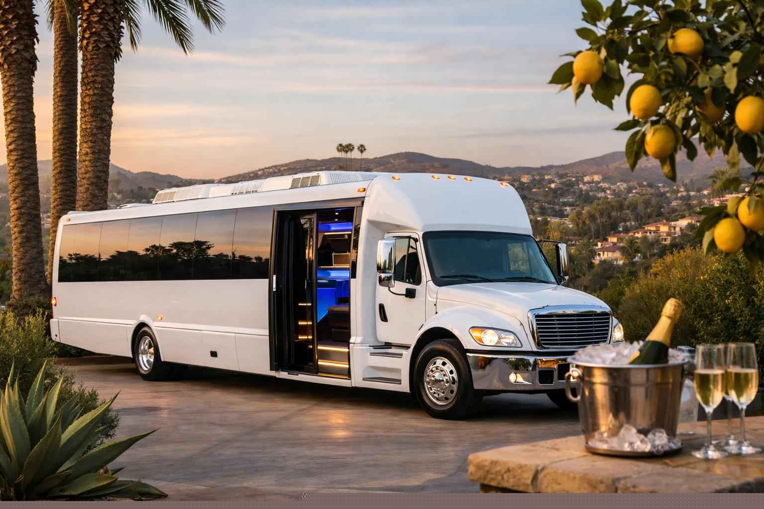 White Party Bus Rental Services In Lemon Grove California