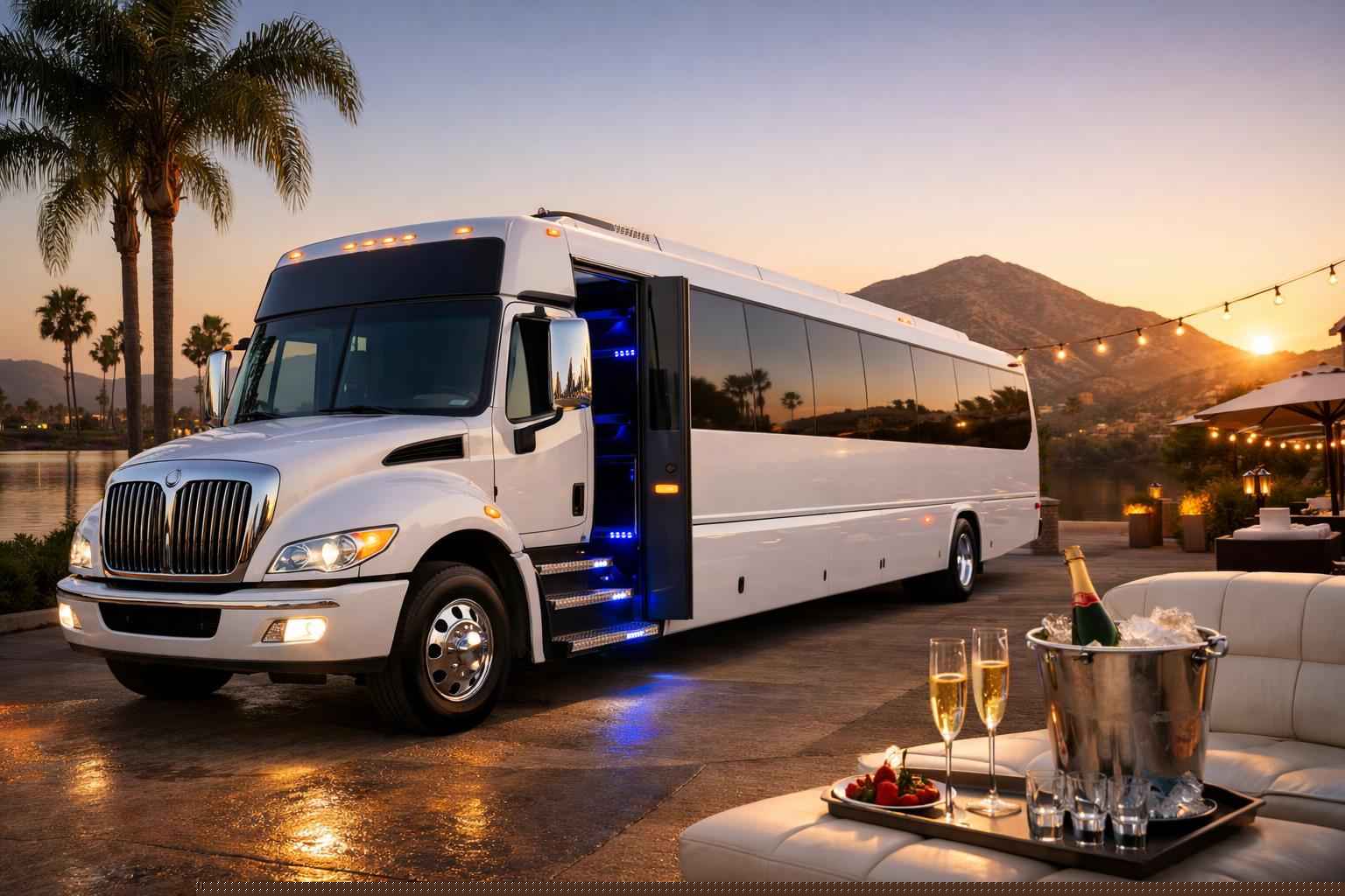 White Party Bus Rental Services In Santee California