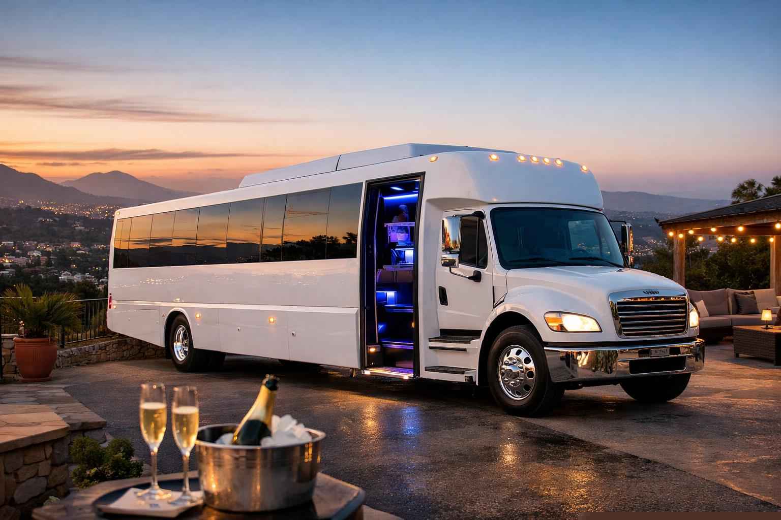 White Party Bus Rental Vista Ca
