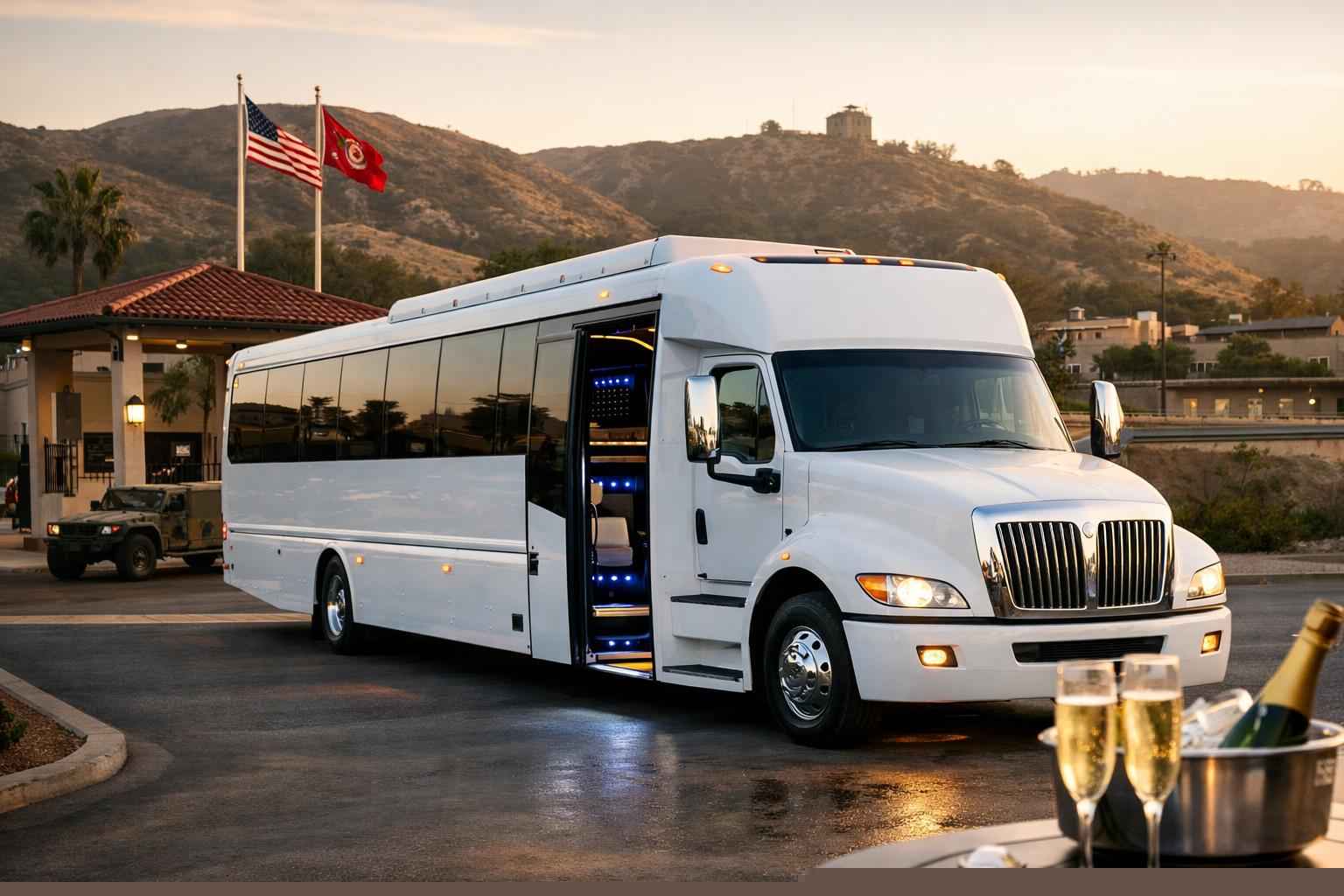 White Party Bus Service Camp Pendleton Mainside Ca