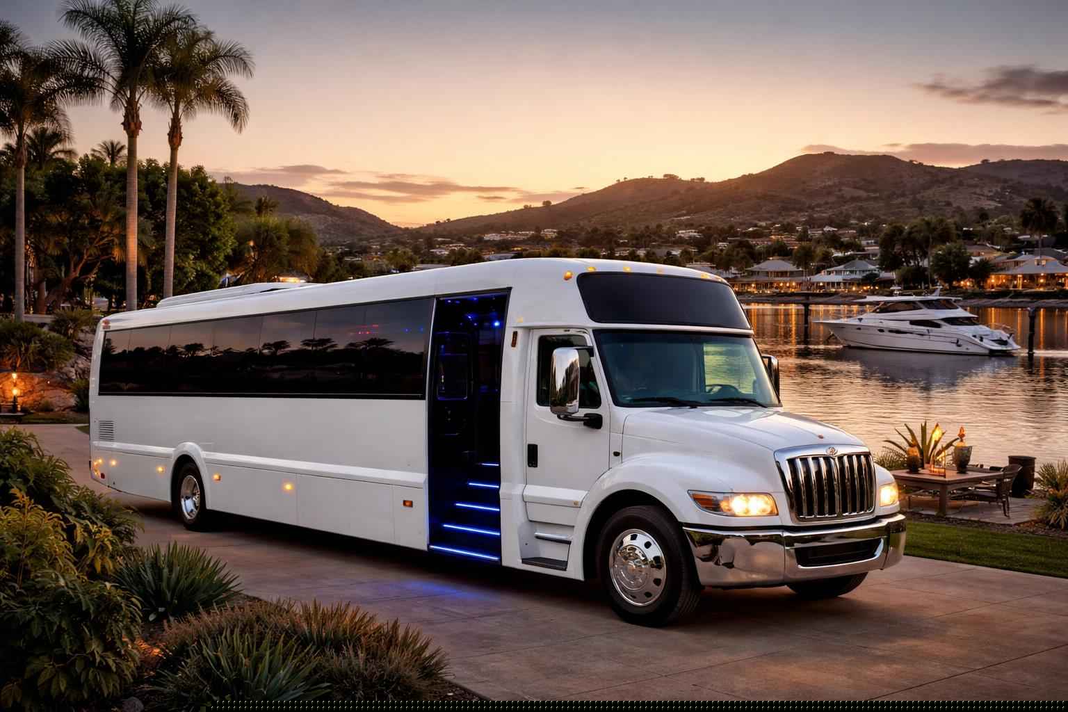 White Party Bus Service Lake San Marcos Ca