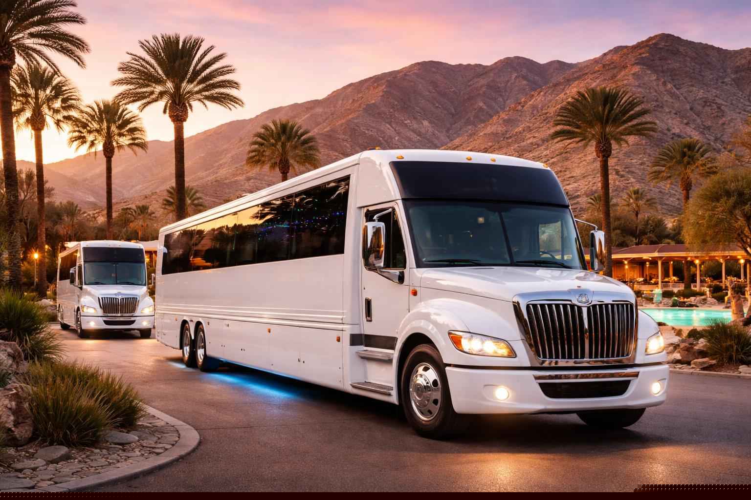 White Party Buses In Borrego Springs California