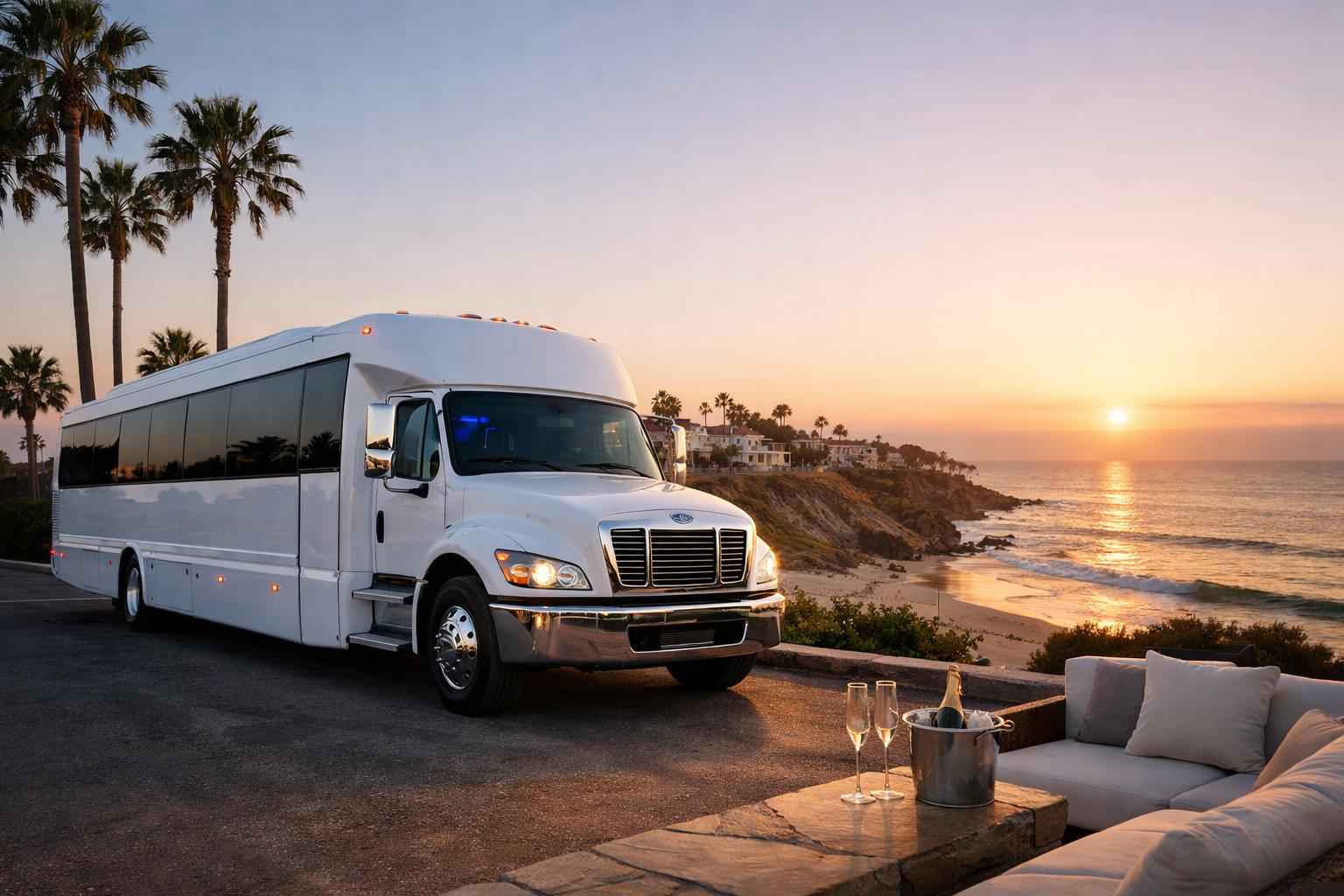 White Party Buses In Carlsbad California