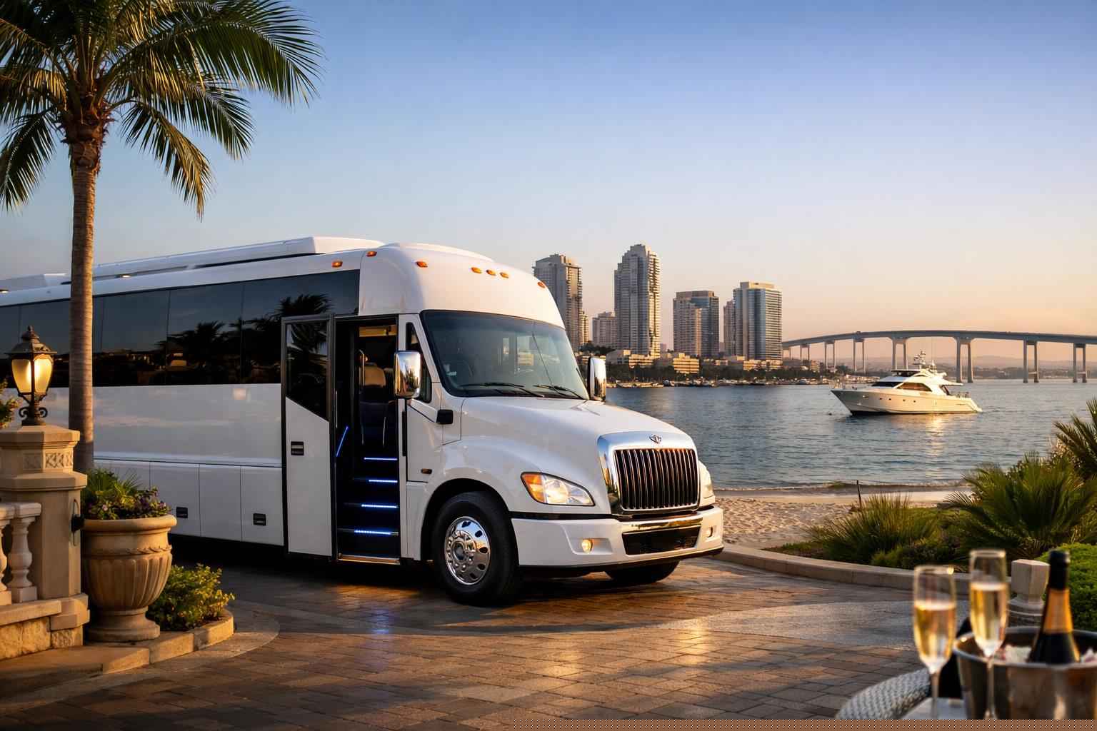 White Party Buses In Coronado California