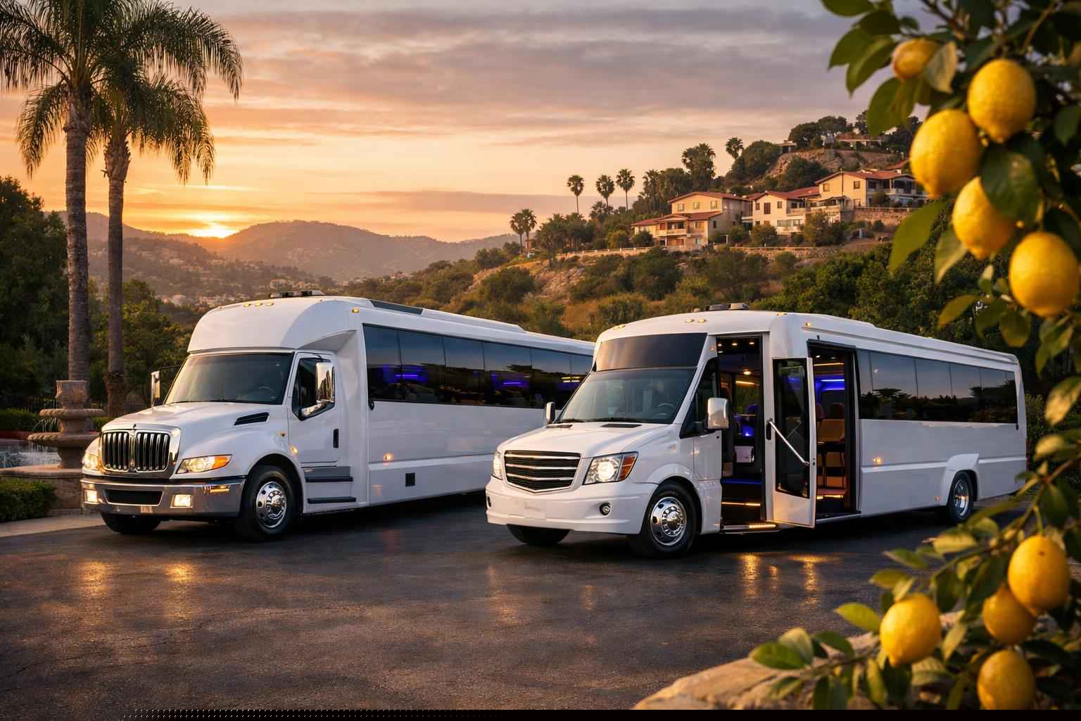 White Party Buses In Lemon Grove California