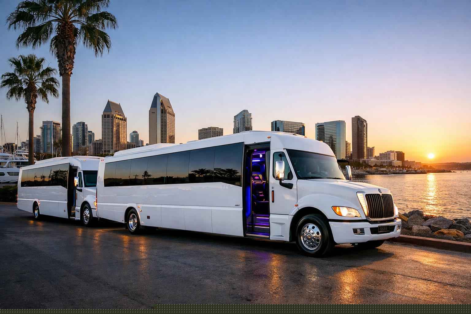 White Party Buses In National City California
