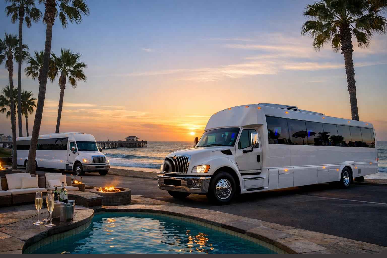 White Party Buses In Oceanside California
